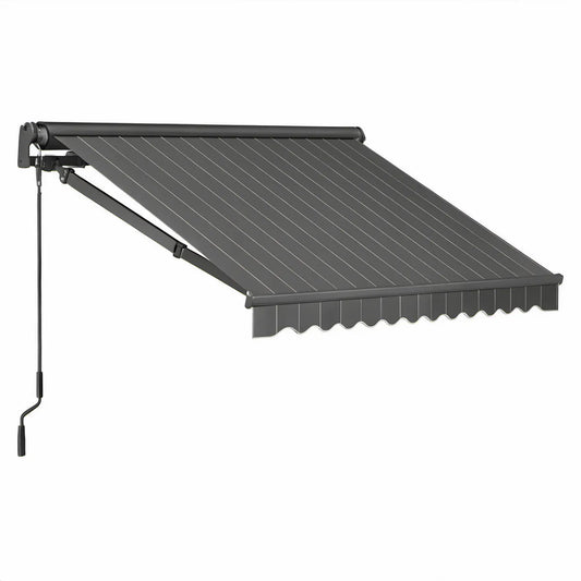 Ručně ovládaná výsuvná markýza 300 × 250 cm, antracitová